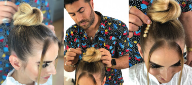 Richard Mannah Styling Models Bun